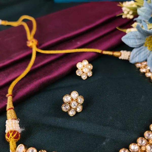 Gold_Plated_Moissanite_Necklace_Set_For_Women_And_Girls_|_Vedika