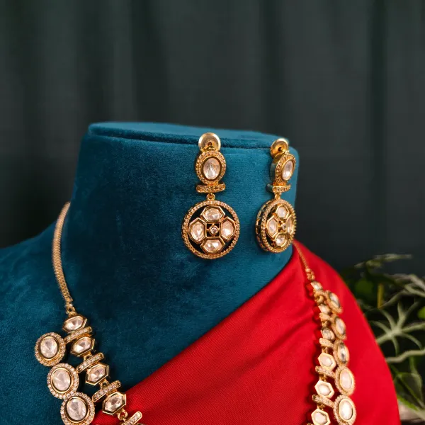 Gold_Plated_Moissanite_Necklace_Set_For_Women_And_Girls_|_Ridhi