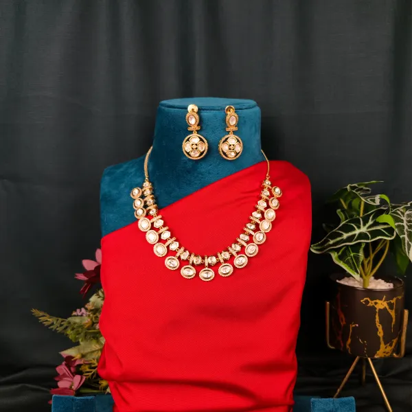 Gold_Plated_Moissanite_Necklace_Set_For_Women_And_Girls_|_Ridhi