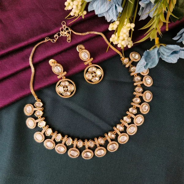 Gold_Plated_Moissanite_Necklace_Set_For_Women_And_Girls_|_Ridhi