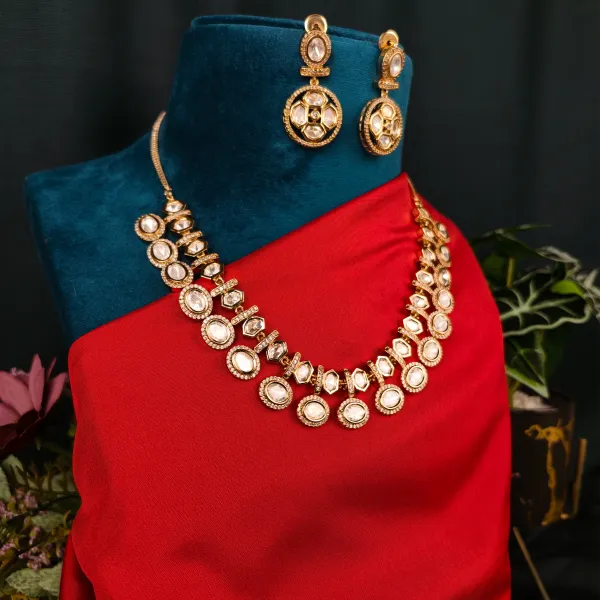 Gold_Plated_Moissanite_Necklace_Set_For_Women_And_Girls_|_Ridhi