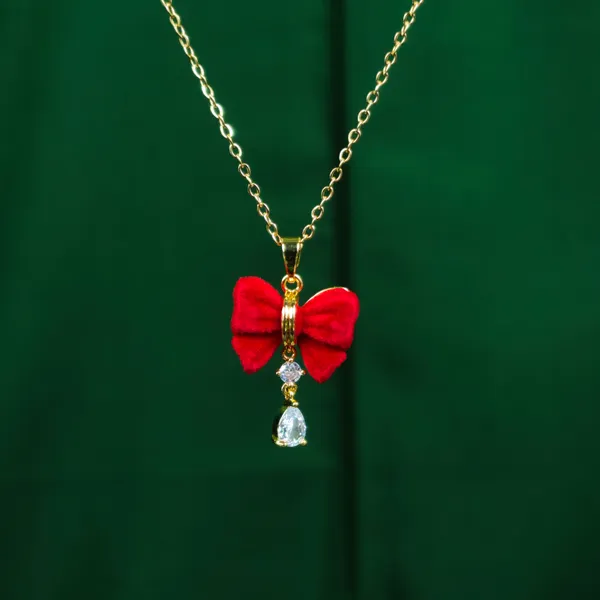 Daisy_Velvet_Ribbon_Solitaire_Bow_Necklace
