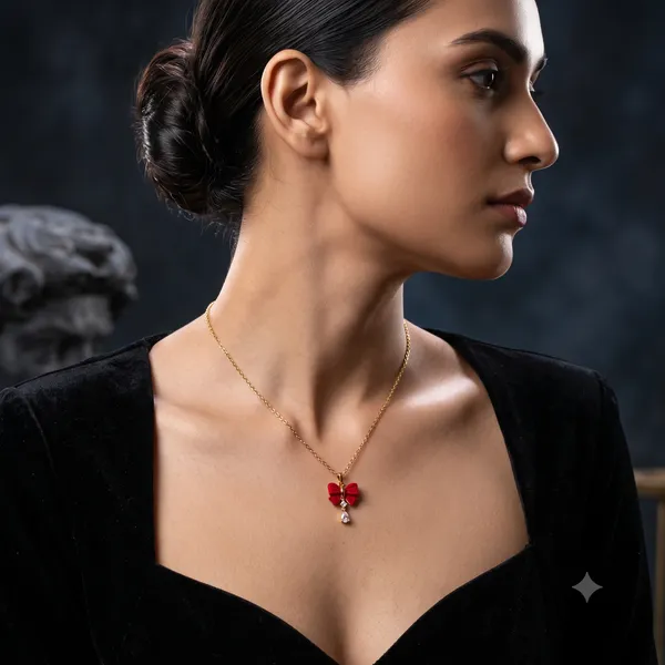 Daisy_Velvet_Ribbon_Solitaire_Bow_Necklace