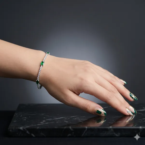 Dorothy_White_Gold_Tone_Anti-Tarnish_Emerald_Tennis_Bracelet