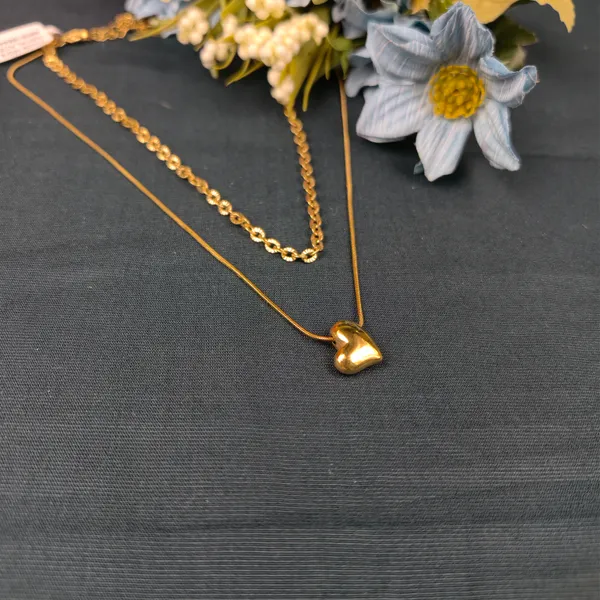 Elizabeth_"Eternal_Glow"_Dual-Layered_Puffed_Heart_Necklace