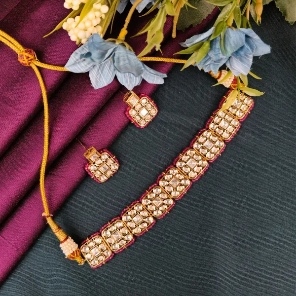 Gold_Plated_Moissanite_Necklace_Set_For_Women_And_Girls_|_Isha