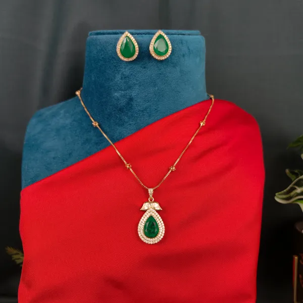 Gold_Plated_Moissanite_Necklace_Set_For_Women_And_Girls_|_Naima