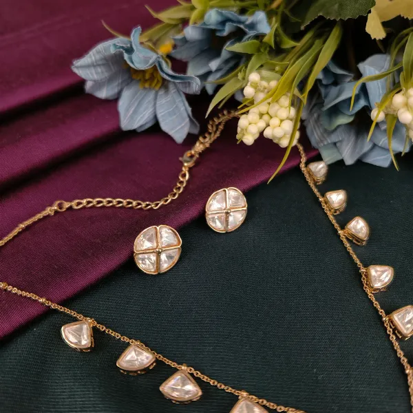 Gold_Plated_Moissanite_Necklace_Set_For_Women_And_Girls_|_Nayra