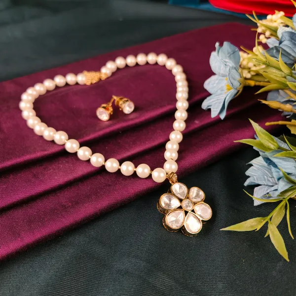 Gold_Plated_Moissanite_Necklace_Set_For_Women_And_Girls_|_Savya