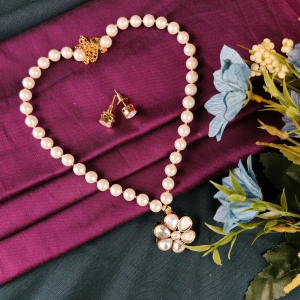 Gold_Plated_Moissanite_Necklace_Set_For_Women_And_Girls_|_Savya