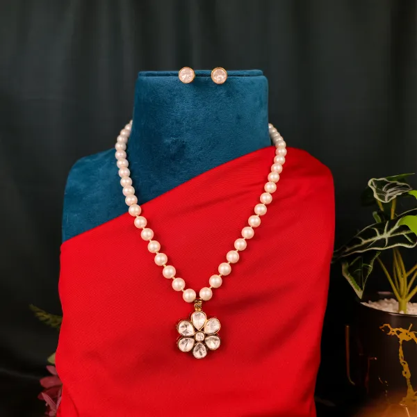 Gold_Plated_Moissanite_Necklace_Set_For_Women_And_Girls_|_Savya