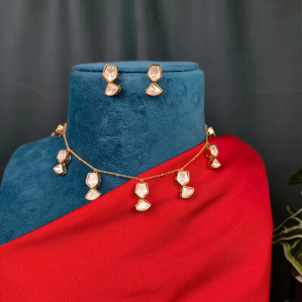 Gold_Plated_Moissanite_Necklace_Set_For_Women_And_Girls_|_Mehar