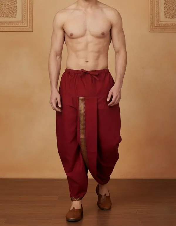 Meharoon_Readymade_Elastic_Cotton_Silk_Dhoti_for_Men