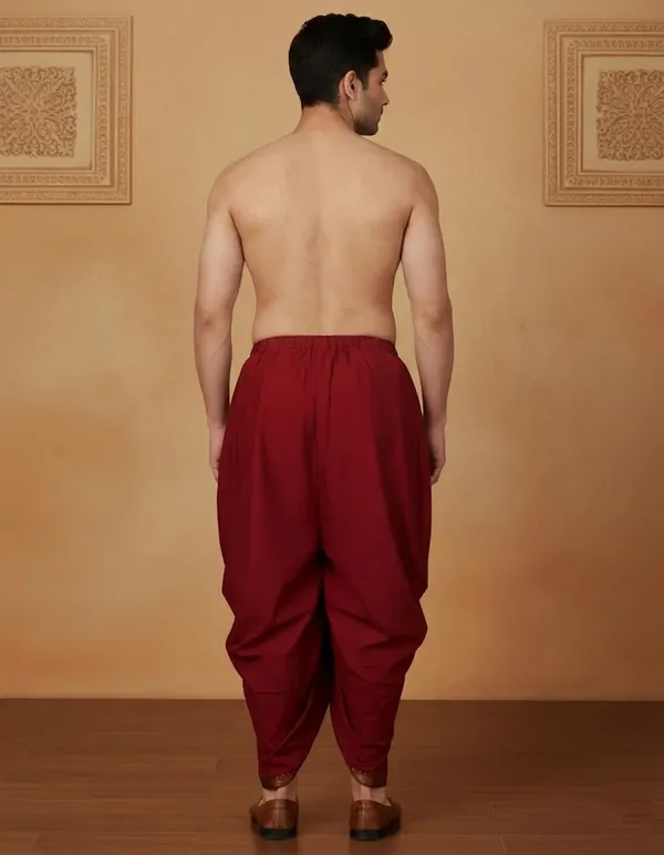 Meharoon_Readymade_Elastic_Cotton_Silk_Dhoti_for_Men