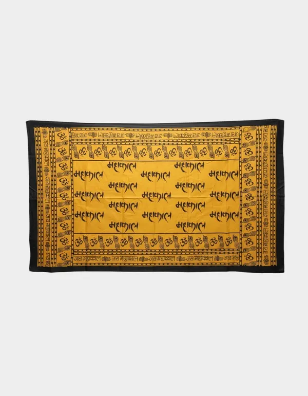Yellow_Pure_Cotton_Dupatta_Mahakal_For_Men