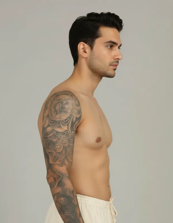 White_Cotton_Blend_Readymade_Elastic_Silk_Dhoti_For_Men