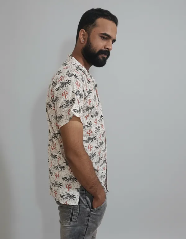 White_Pure_Cotton_Mahakal_Kurta_For_Men