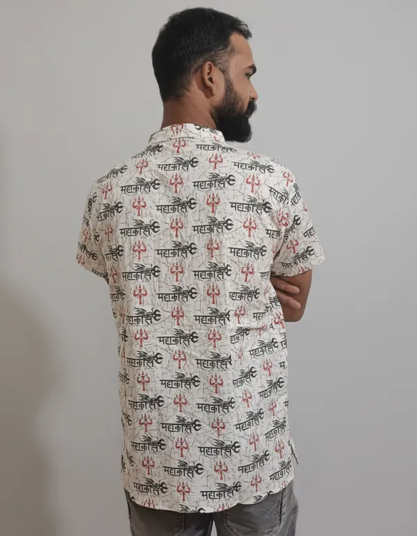 White_Pure_Cotton_Mahakal_Kurta_For_Men