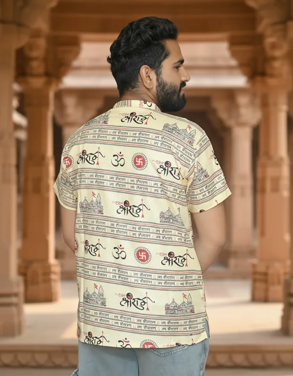Beige_Pure_Cotton_Jai_Shri_Ram_Kurta_For_Men