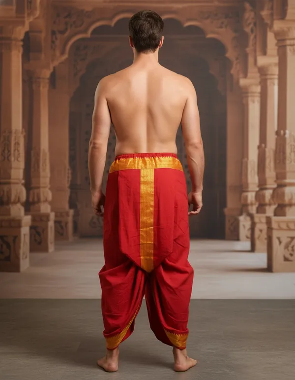 Pure_Cotton_Readymade_Elastic_Dhoti_for_Men_(_2_internal_Pocket)