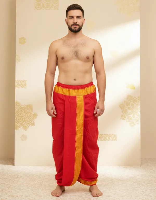 Pure_Cotton_Readymade_Elastic_Dhoti_for_Men_(_2_internal_Pocket)
