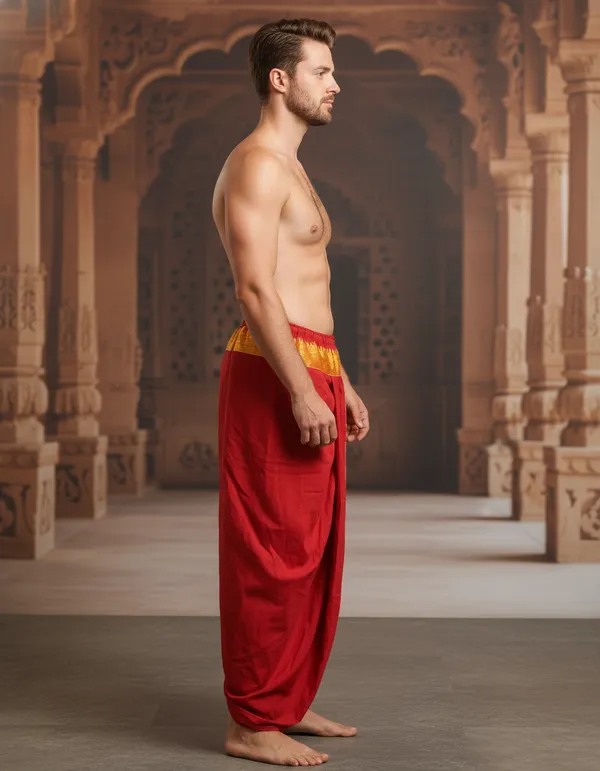 Pure_Cotton_Readymade_Elastic_Dhoti_for_Men_(_2_internal_Pocket)