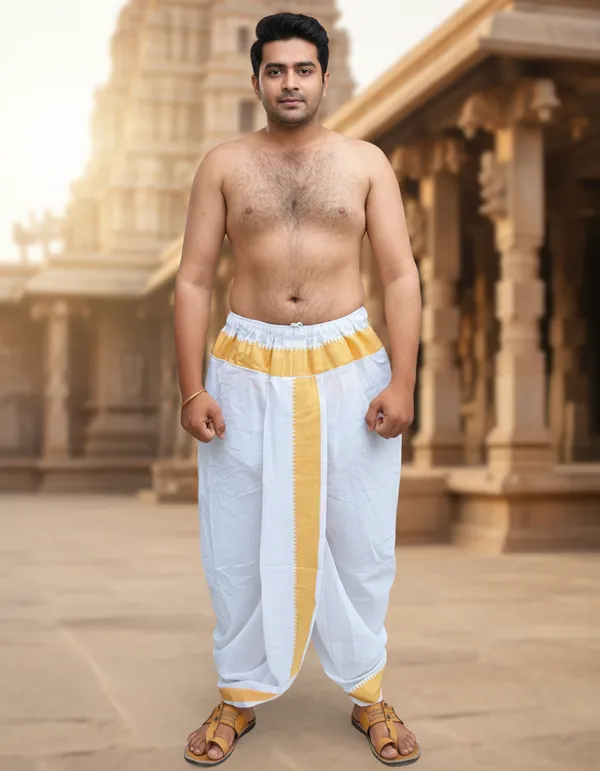 Pure_Cotton_Readymade_Elastic_Dhoti_for_Men(_2_internal_Pocket)