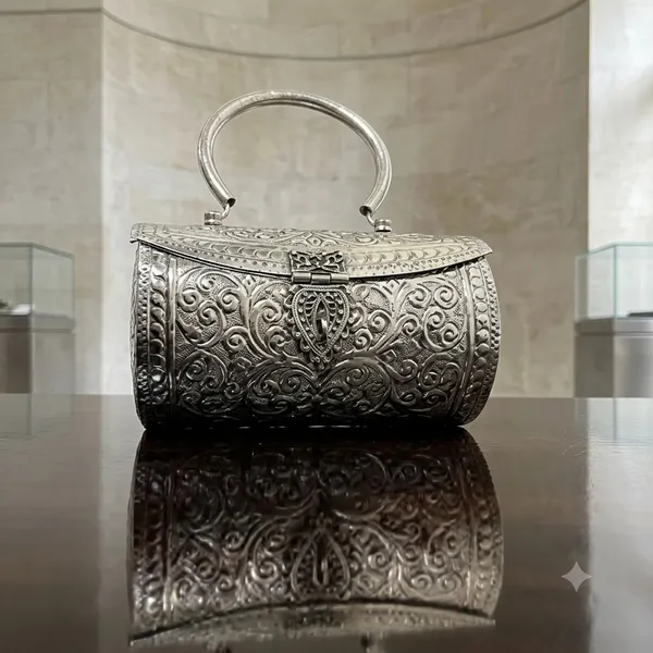 Cylin_Silver_Metal_Bag