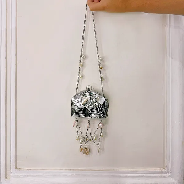 Parisa_Silver_Mini_Metal_Bag_Silver