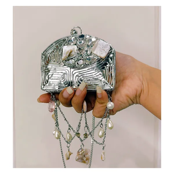 Parisa_Silver_Mini_Metal_Bag_Silver
