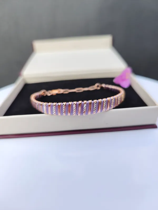Elegant_Baguette_Cut_Purple_Stone_Bracelet_with_Adjustable_Chain
