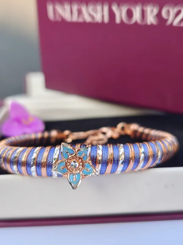 Blue_and_Gold_Enamel_Flower_Charm_Bracelet