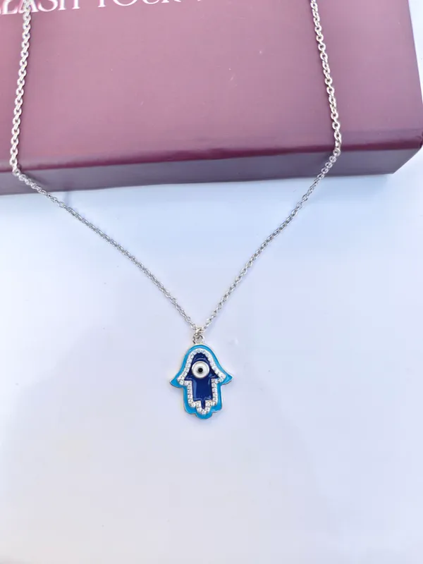 Evil_Eye_Hamsa_Hand_Pendant_Necklace_Blue_Enamel_Protection_Charm_with_Silver_Chain