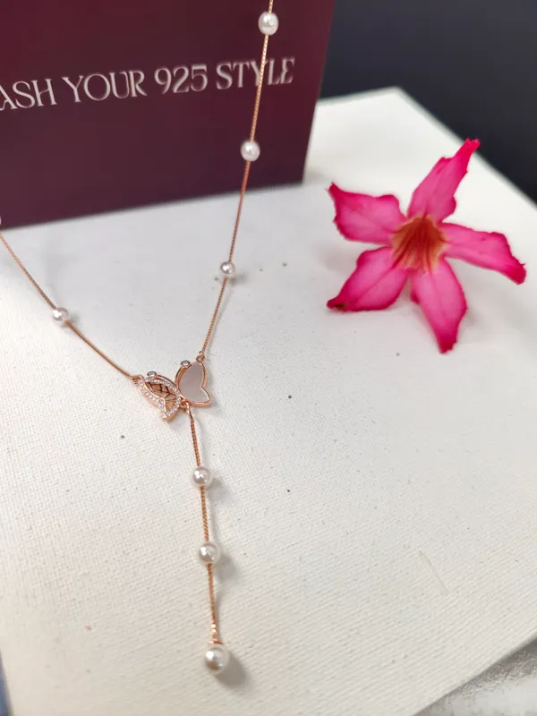 Rose_Gold_Butterfly_Pearl_Drop_Necklace_925_Sterling_Silver