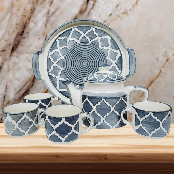 Grey_And_White_Hand_Painted_Kitchenware_Ceramic_Tea_Kettle_Set_Morning_Tea_Set_1_Kettle_600Ml_1_Tray_Tea_Cup_4_Piece_360Ml