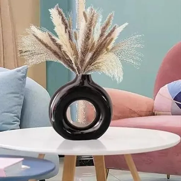 Black_Donut_Shaped_Ceramic_Flower_Vase