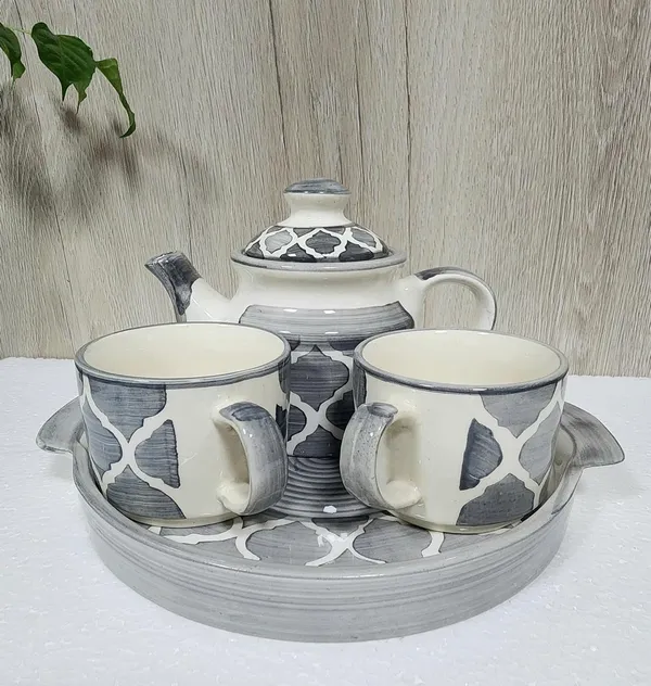 Grey_Hand_Painted_Kitchenware_Ceramic_Tea_Kettle_Set_Morning_Tea_Set_1_Kettle_600Ml_1_Tray_Tea_Cup_2_Piece_180Ml