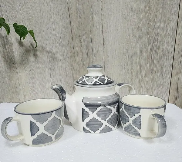 Grey_Hand_Painted_Kitchenware_Ceramic_Tea_Kettle_Set_Morning_Tea_Set_1_Kettle_600Ml_1_Tray_Tea_Cup_2_Piece_180Ml