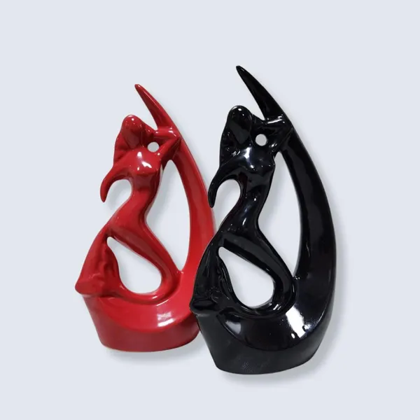 Red_And_Black_Hand_Painted_Ceramic_Angel_Set_Of_2