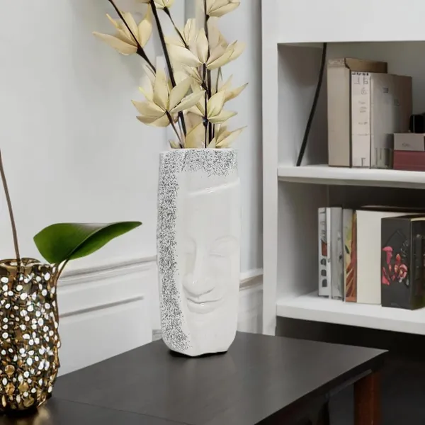 White_Elegant_Ceramic_Flower_Vase