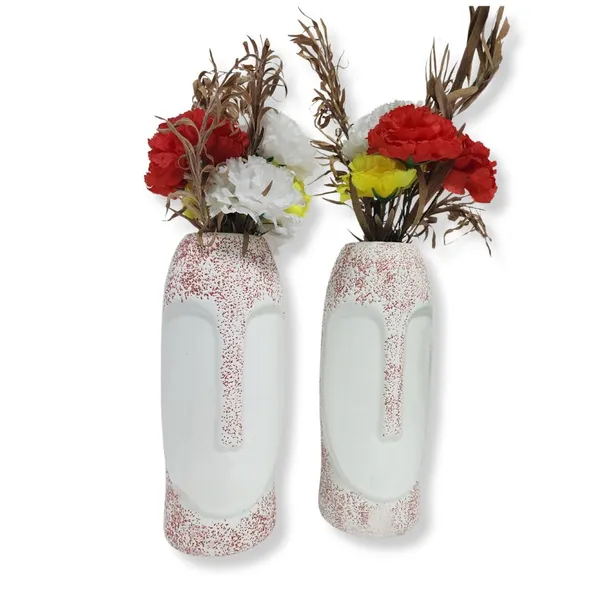 White_Face_Flower_Vase_With_Texture_Finish_Superior_Textured_Flower_Vase_For_Office_Or_Home_Decor