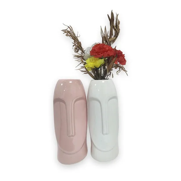 Light_Pink_And_White_Handcrafted_Smooth_Flower_Vase_For_Home_Decoration