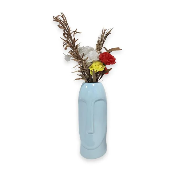 Blue_And_Pink_Handcrafted_Flower_Vase_For_Home_Decoration_Smooth_Design_For_Bedroom,_Living_Room,_Office