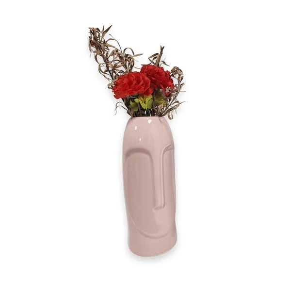 Blue_And_Pink_Handcrafted_Flower_Vase_For_Home_Decoration_Smooth_Design_For_Bedroom,_Living_Room,_Office