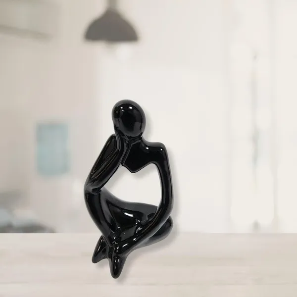 Black_Home_Decor_Ceramic_Thinker_Showpiece_Set_Of_3_Modern_Art_Man_Figurines