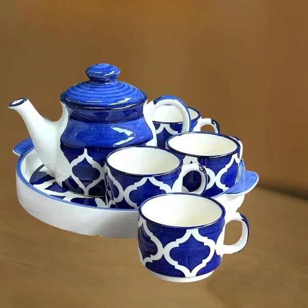 Blue_Hand_Painted_Ceramic_Tea_Kettle_Set_6_Pcs