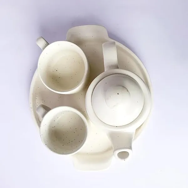 White_Hand_Painted_Ceramic_Tea_Kettle_Set_4_Piece