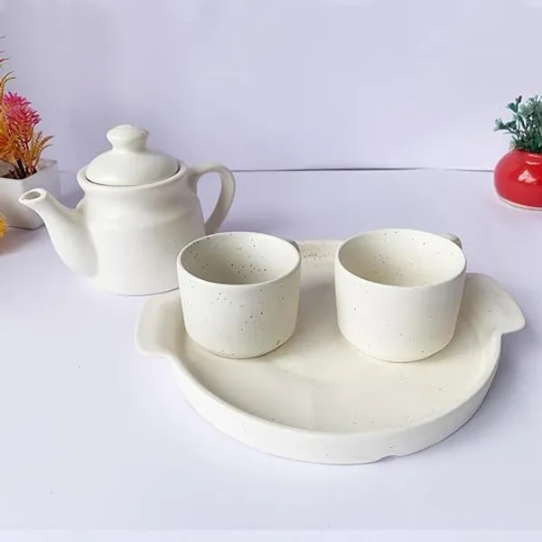 White_Hand_Painted_Ceramic_Tea_Kettle_Set_4_Piece