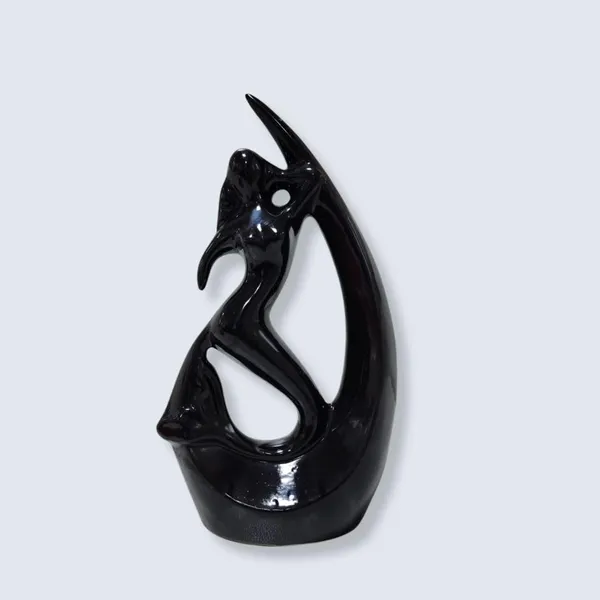 White_And_Black_Ceramic_Angel_Decorative_Showpiece