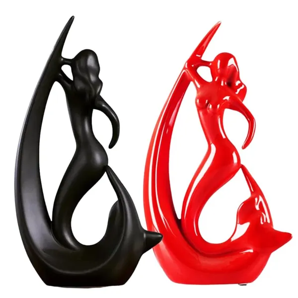 Black_And_Red_Red_Ceramic_Angel_Decorative_Showpiece
